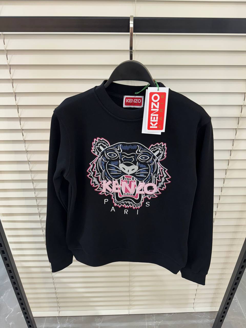 Kenzo Embroidered Logo Black Sweatshirt For Women