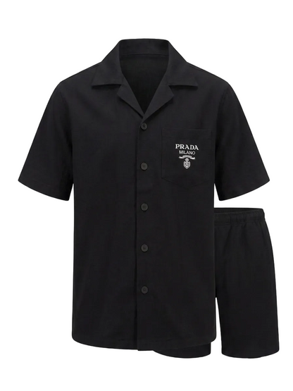 Prada Black Linen Set For Men
