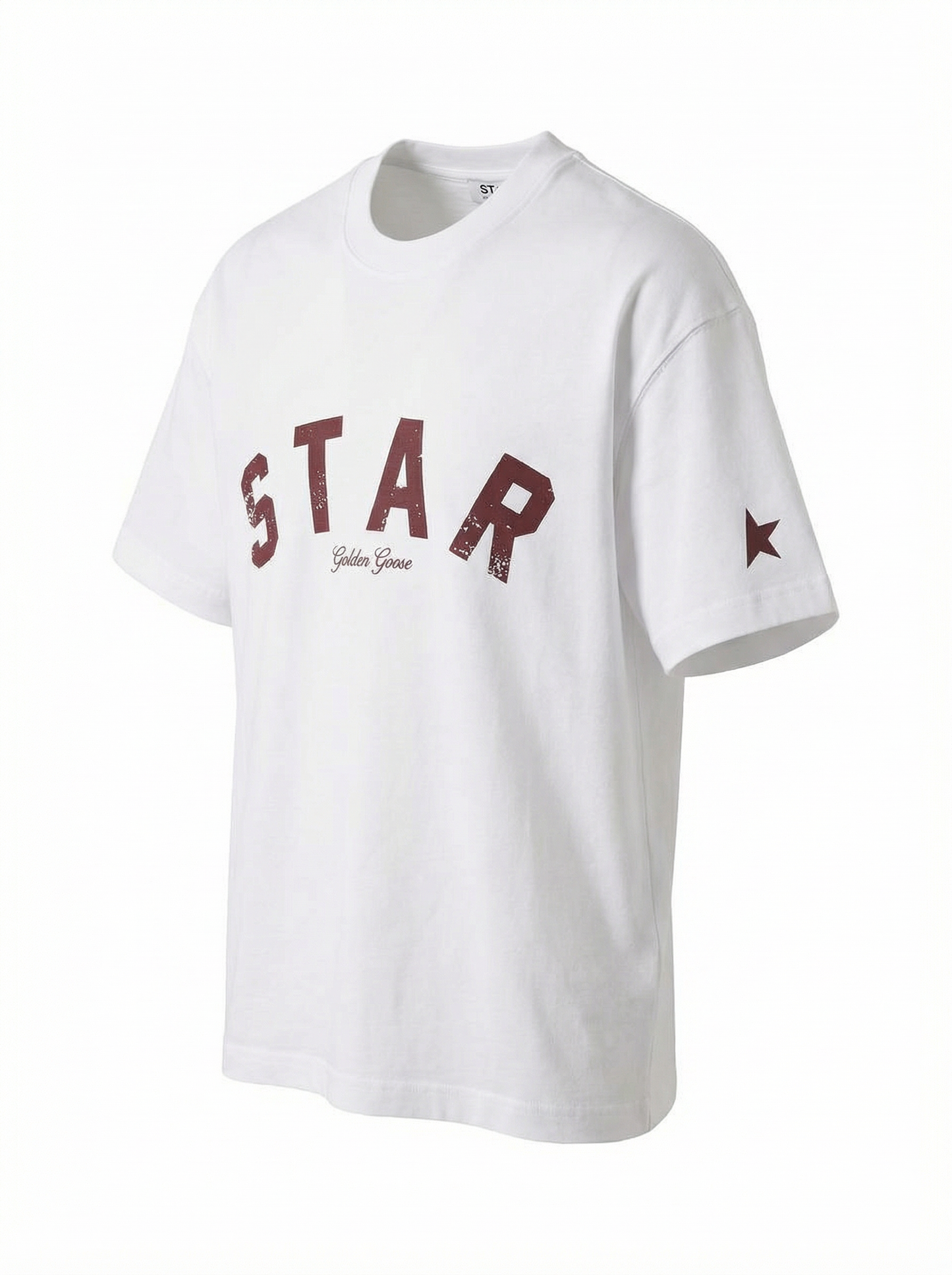 STAR Red Logo Printed White Tshirt For Men