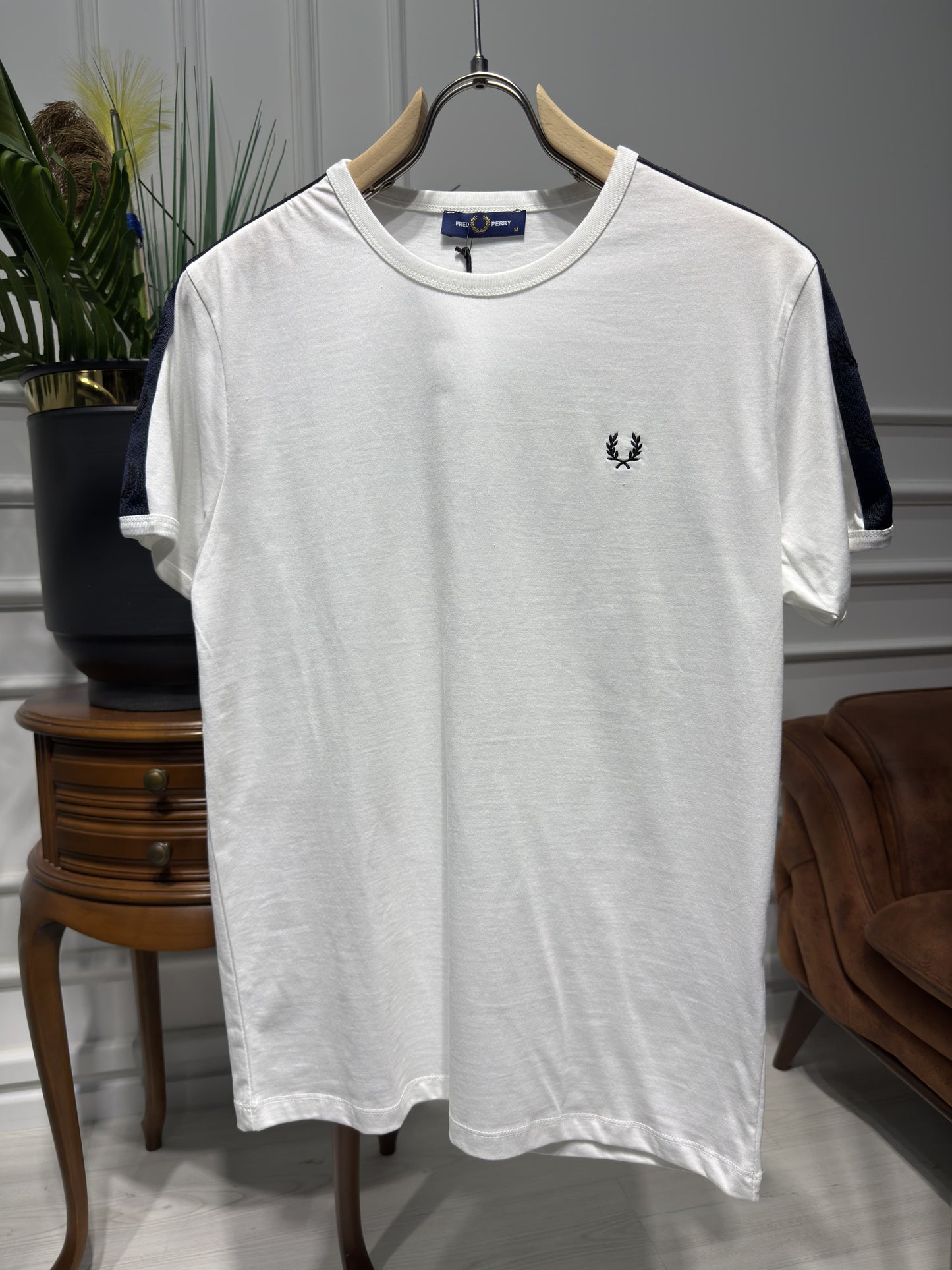 Fred Perry Logo Embroidered Slim fit Tshirt For Men