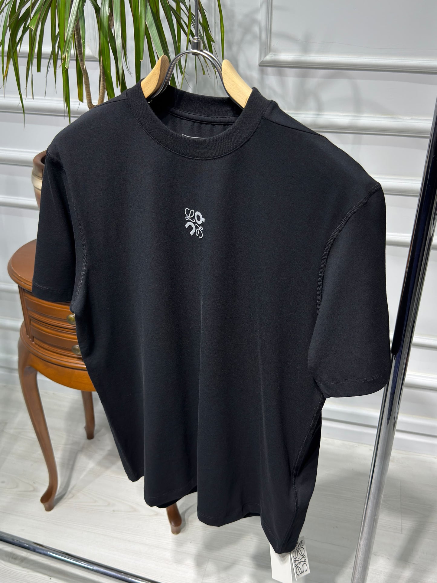Loewe×On Reflective Logo Black Tshirt For Men