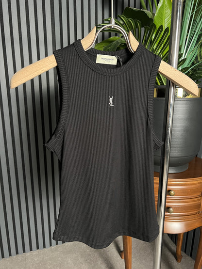 YSL Embroidered Logo Top For Women