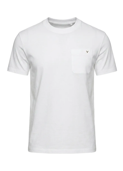 Valentino White Tshirt With Vgold For Men