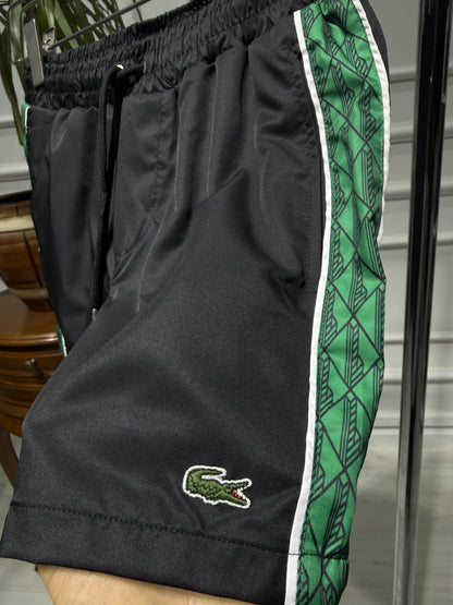 Lacoste Embroidered Logo Black Swim Short For Men