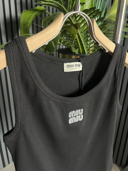 Miumiu Black Tank Top For Women