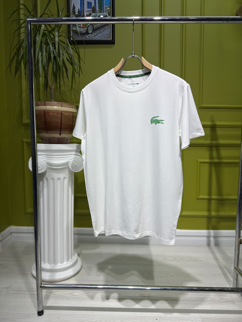 Lacoste Logo Printed White Tshirt For Men