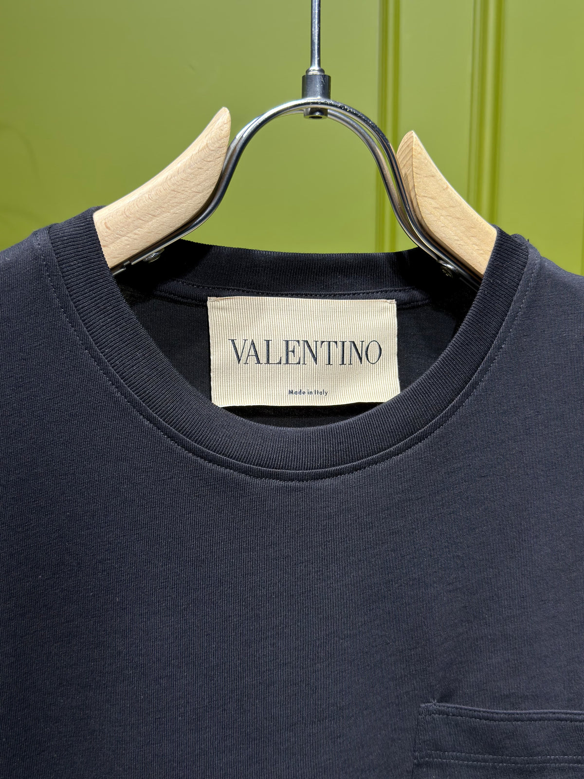 Valentino Black Tshirt With Vgold For Men