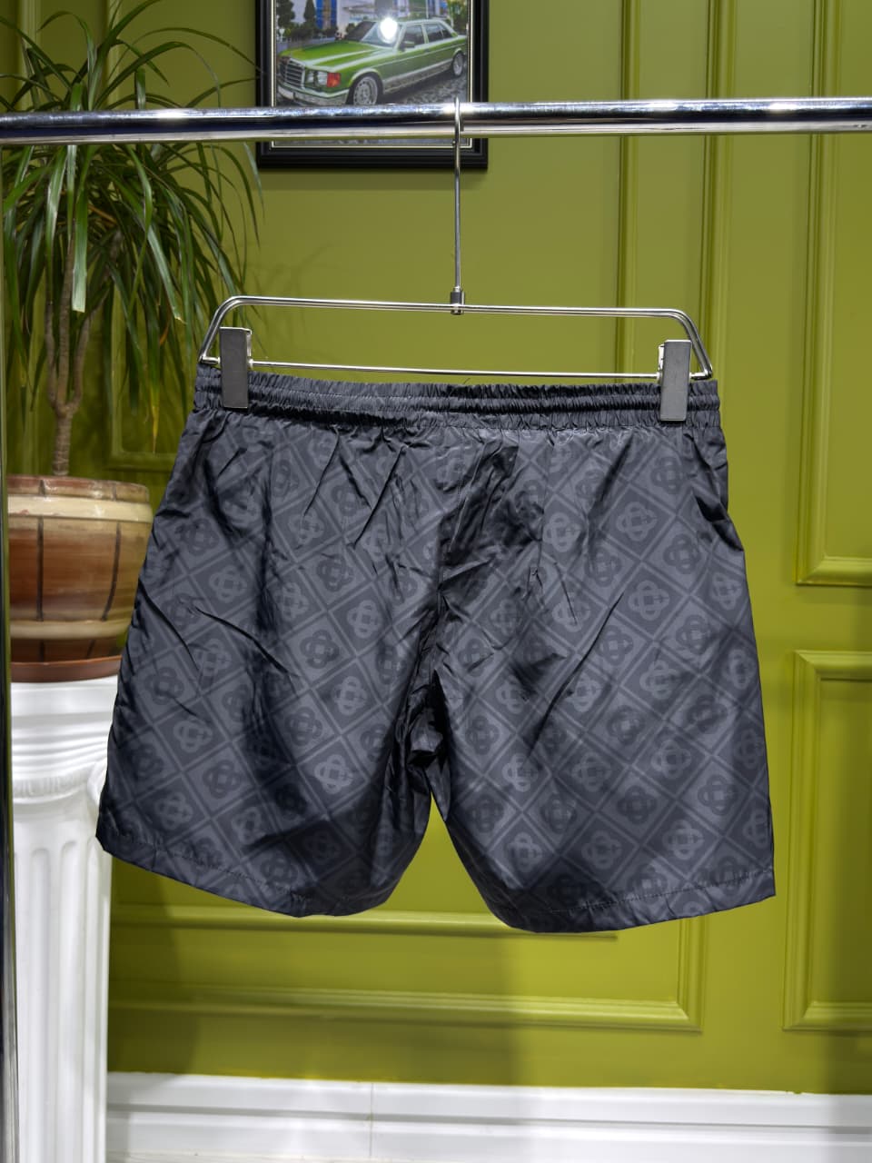 Monogram Jacquard Stripe Swim Short For Men