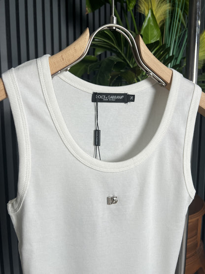 DG Metal Logo Tank Top For Women