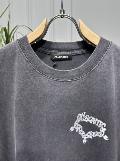 Allsaints Washed Grey Tshirt For Men