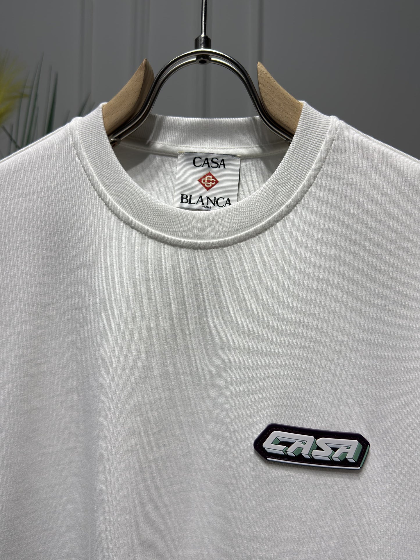 CASA Rubber Logo White Tshirt For Men