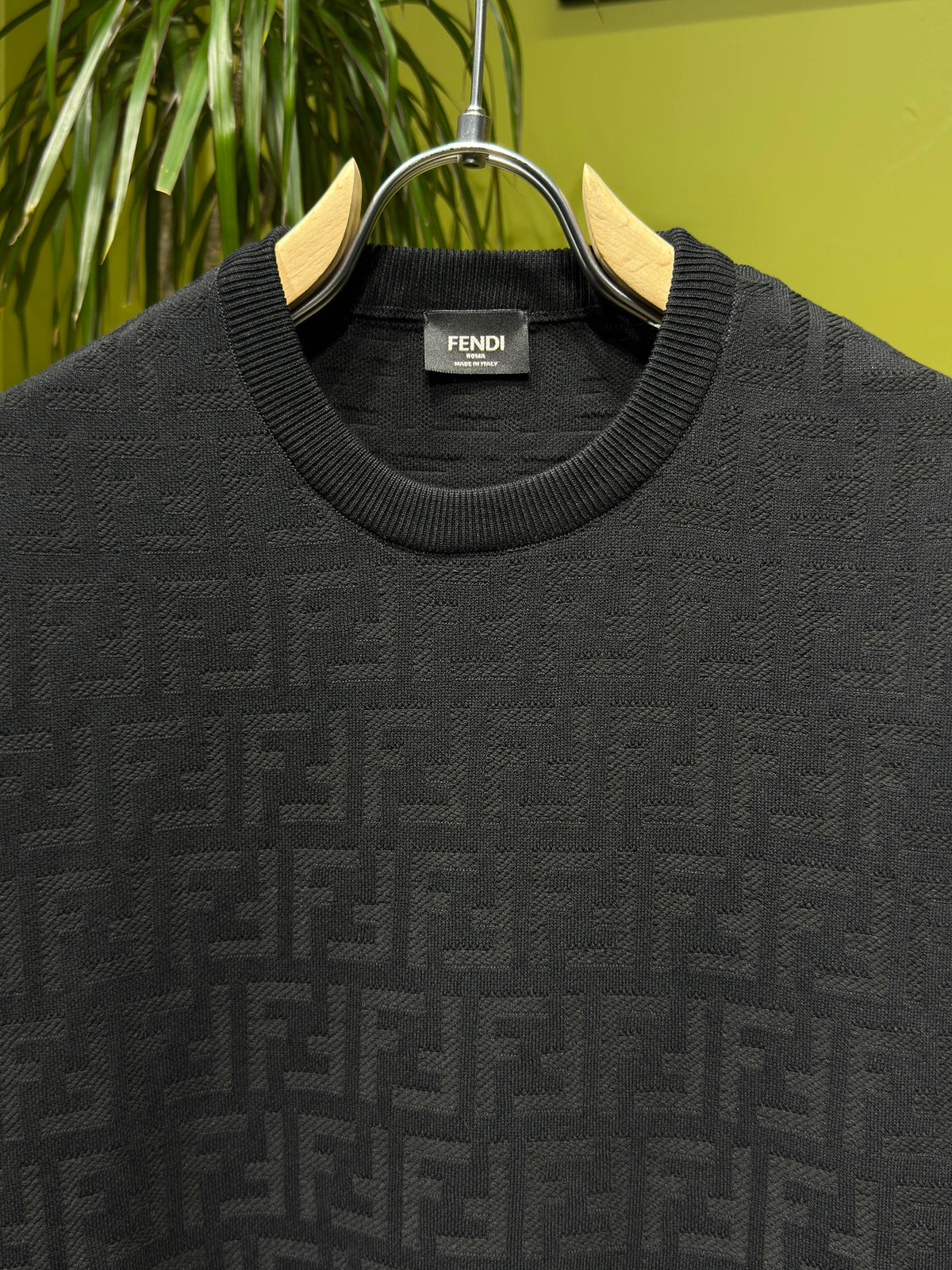 FF monogram Black Knitted pullover For Men