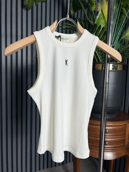 YSL Embroidered Logo Top For Women