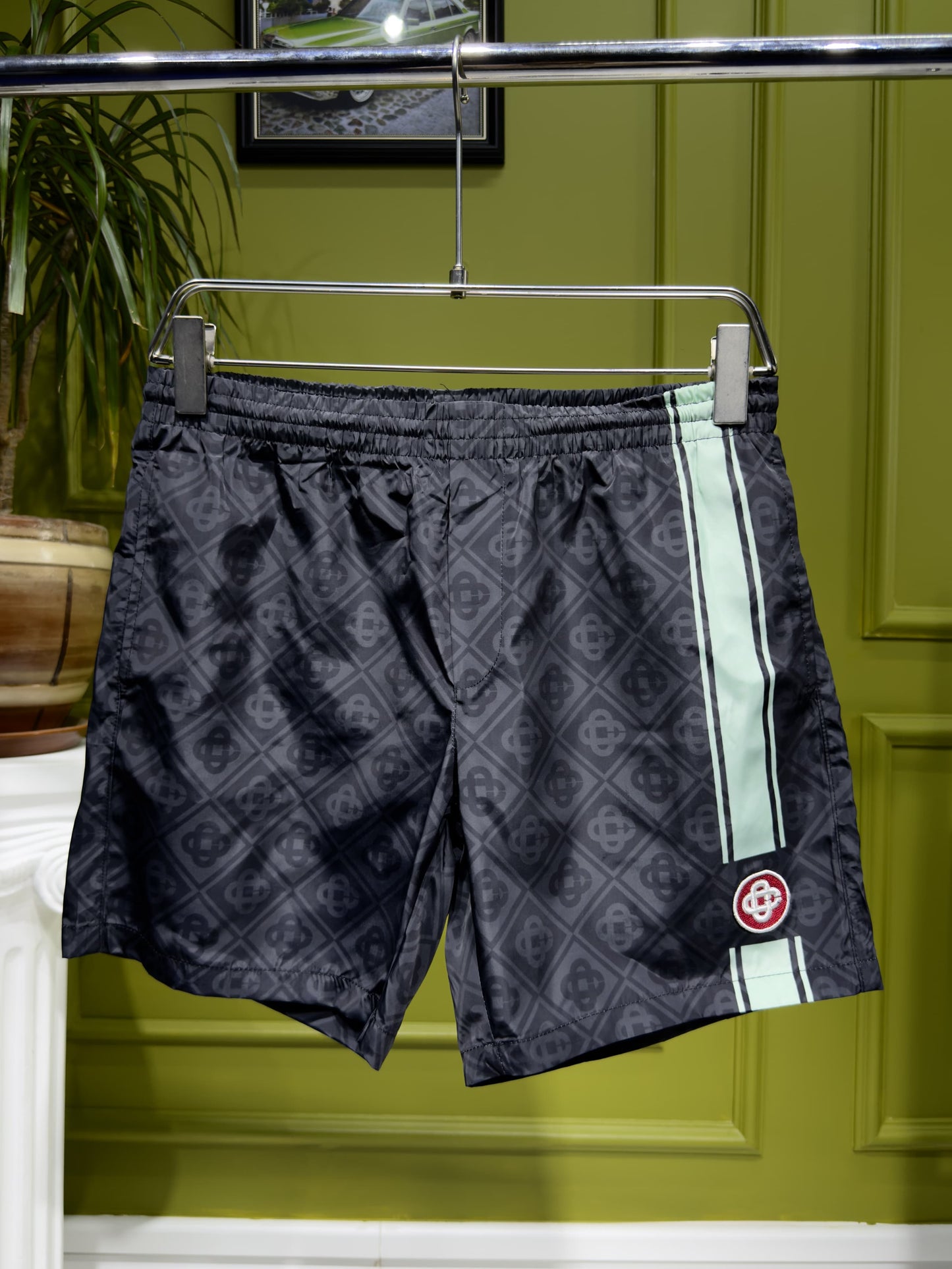 Monogram Jacquard Stripe Swim Short For Men