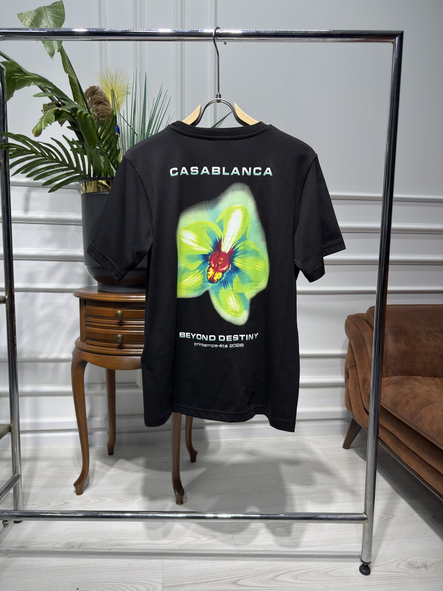 Glitch Orchid Black Tshirt For Men