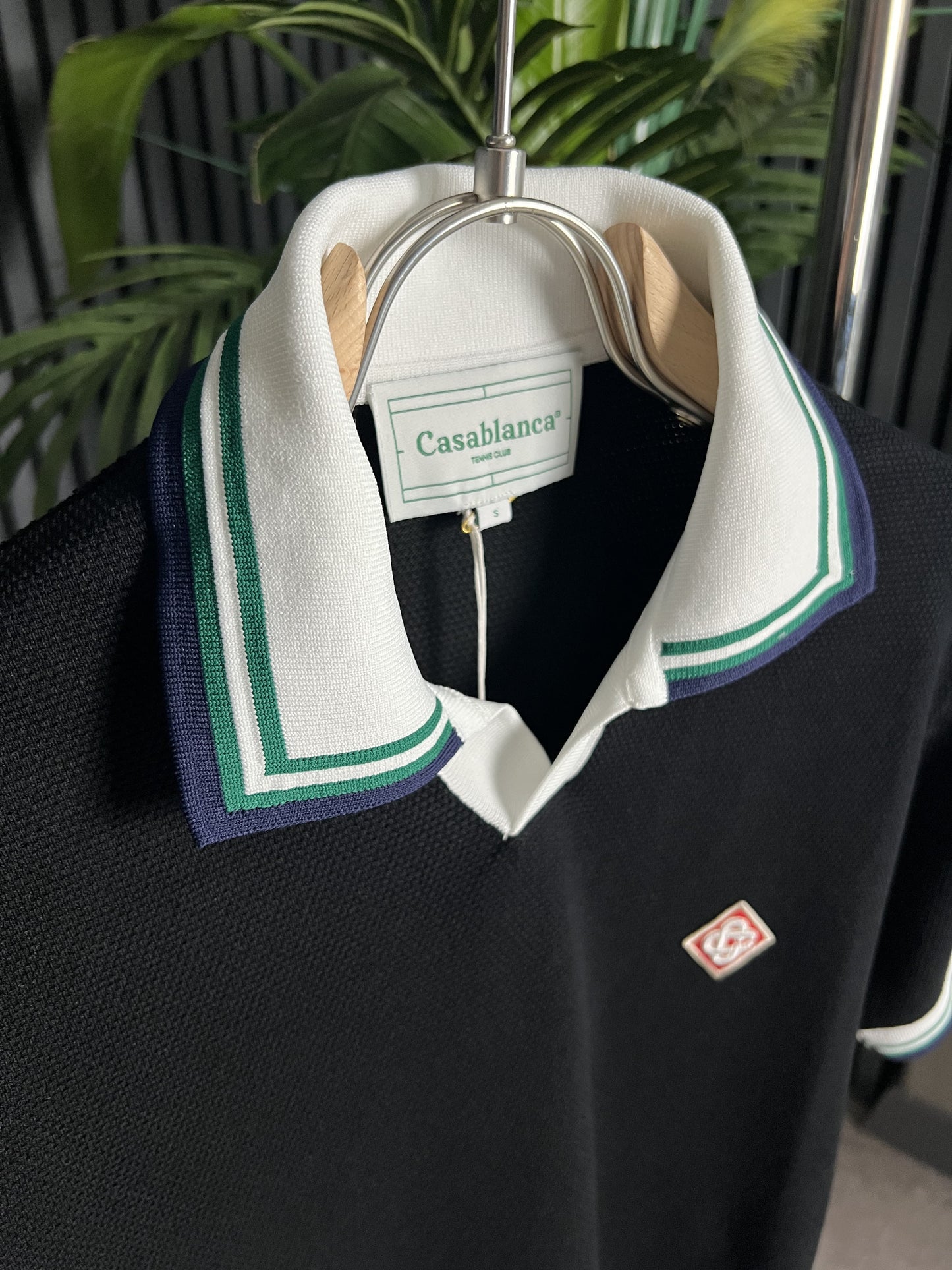 Casablanca Black Polo Tshirt For Men