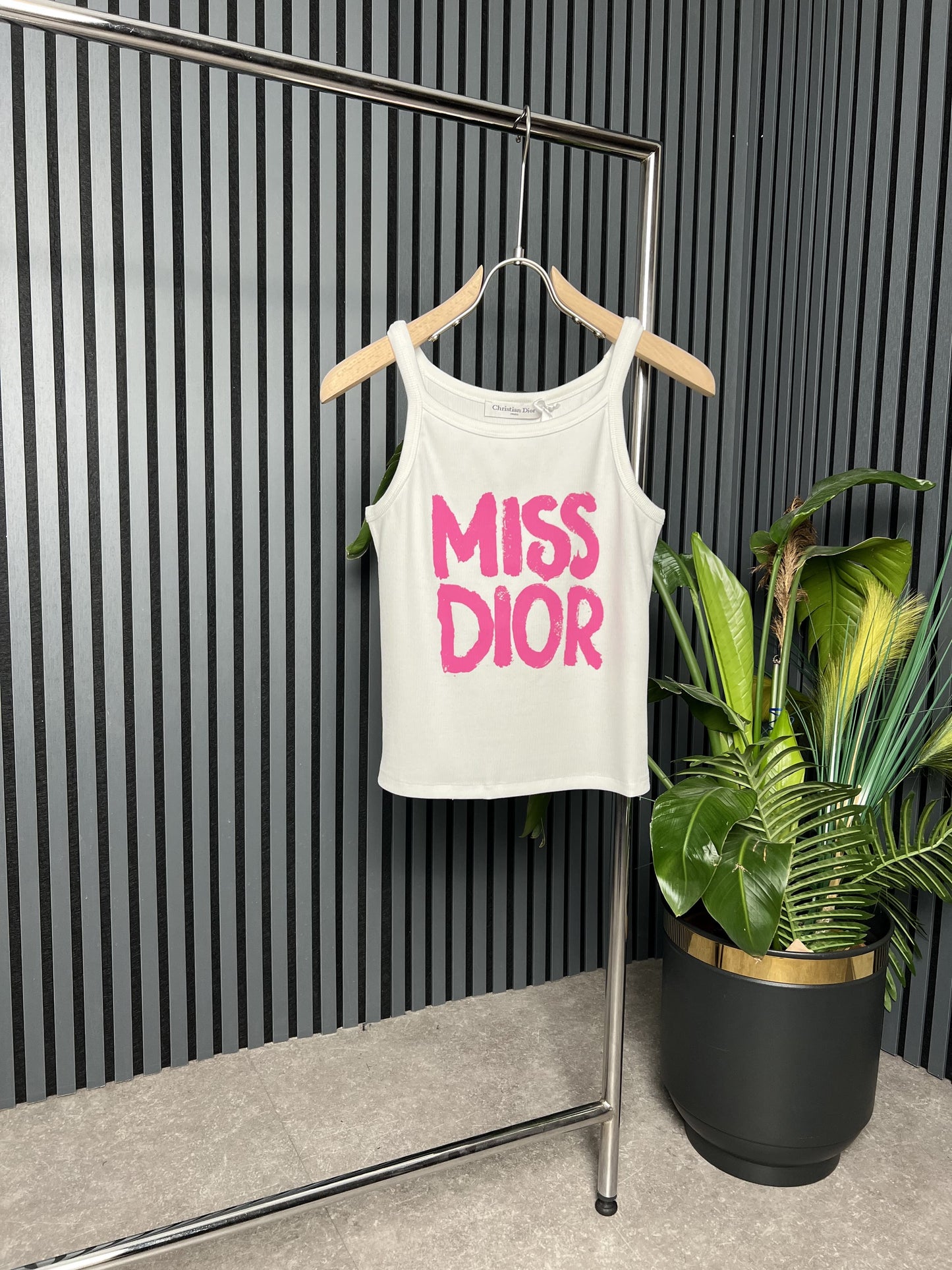 Logo Printed white Tank top For Women