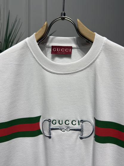 Embroidered Logo White Tshirt For Men