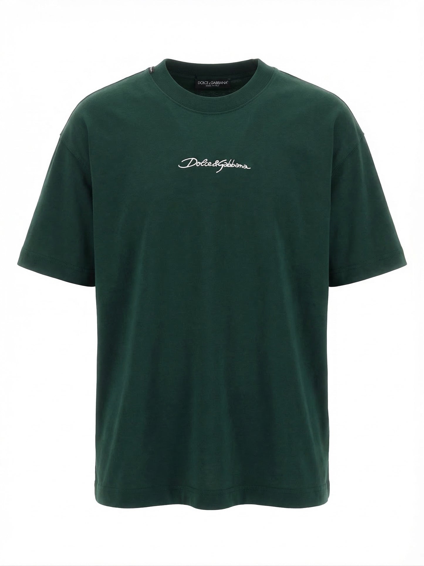DG Embroidered Logo Dark Green Tshirt For Men