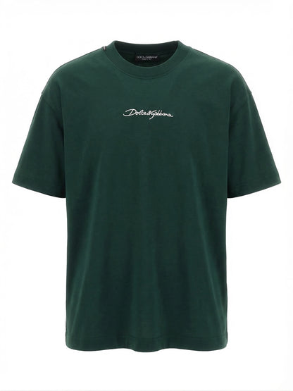 DG Embroidered Logo Dark Green Tshirt For Men