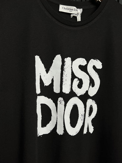 MISS DIOR Black Tshirt For Women