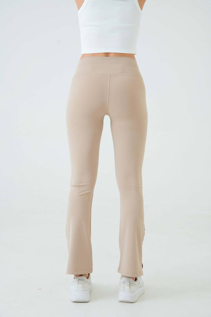 High-Waist Beige Leggings For Women