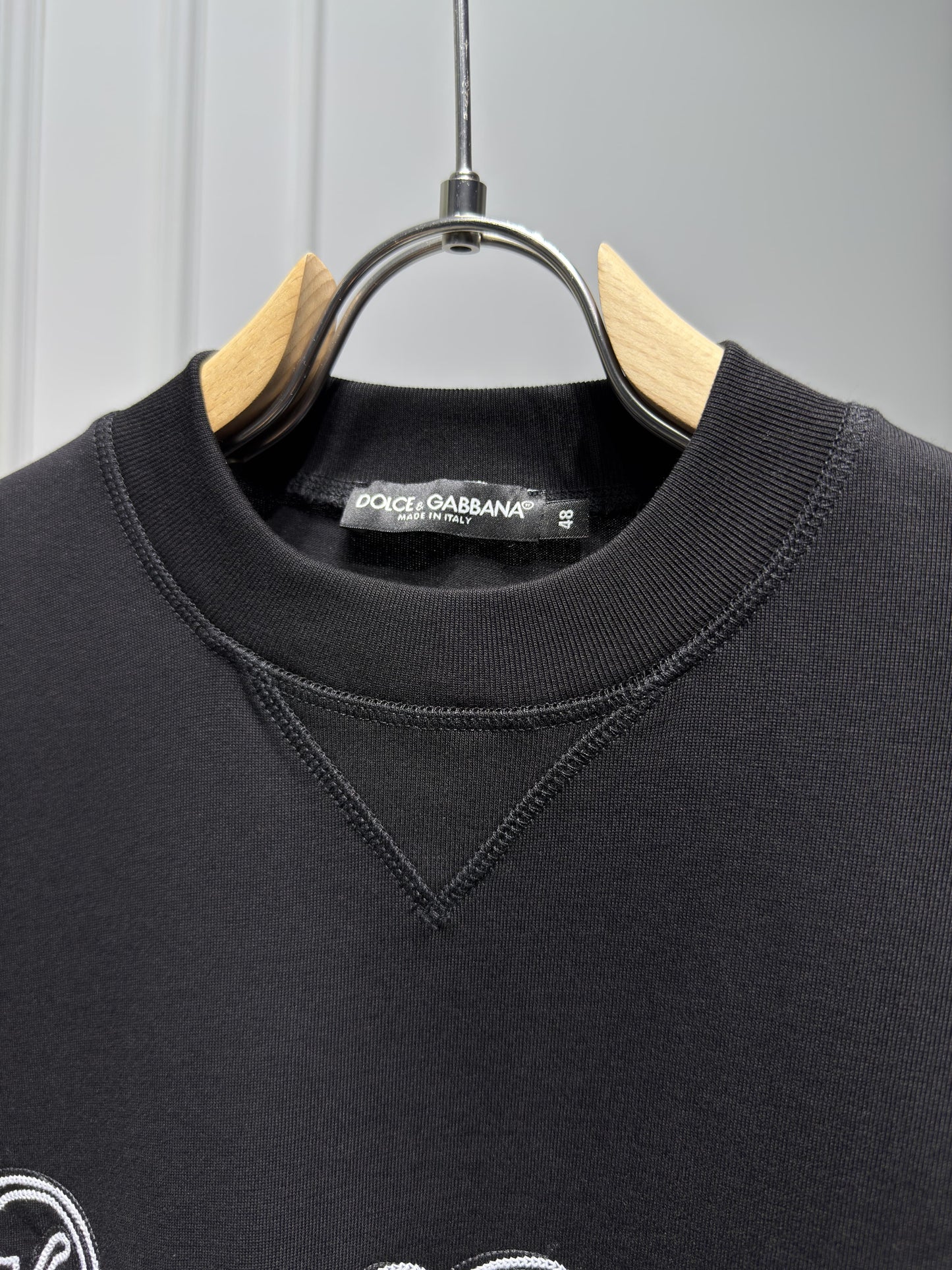 DG Black Relaxed fit Tshirt With Embroidery For Men