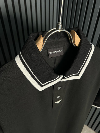 Emoprio Armani Black Polo Tshirt For Men