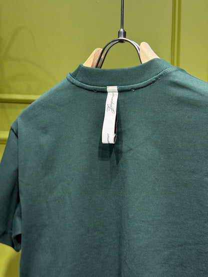 Jacquemus Logo Printed Dark Green Tshirt For Men