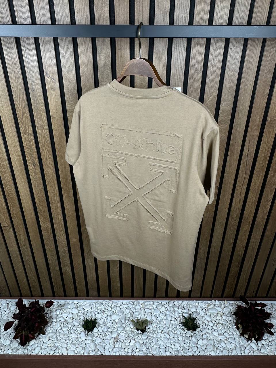 Off-White Embroidered Back Logo Tshirt For Men