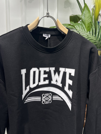 Black oversized logo printed sweatshirt for women
