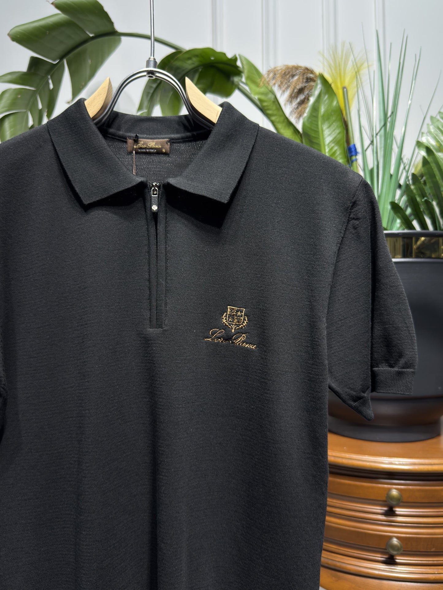 LP Embroidered Logo Black Triko For Men