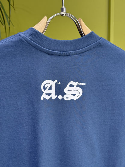 Allsaints Kindred Navy Tshirt For Men