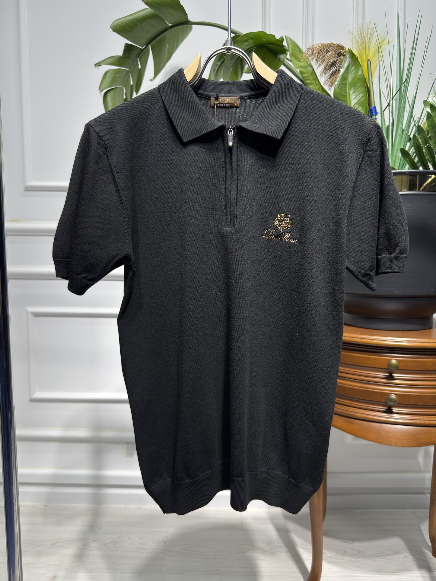 LP Embroidered Logo Black Triko For Men