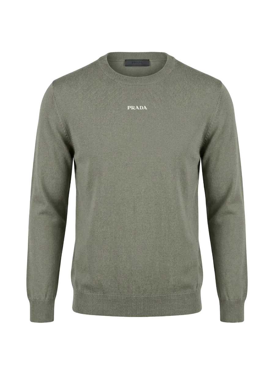 PRADA Olive Green Pullover  For Men