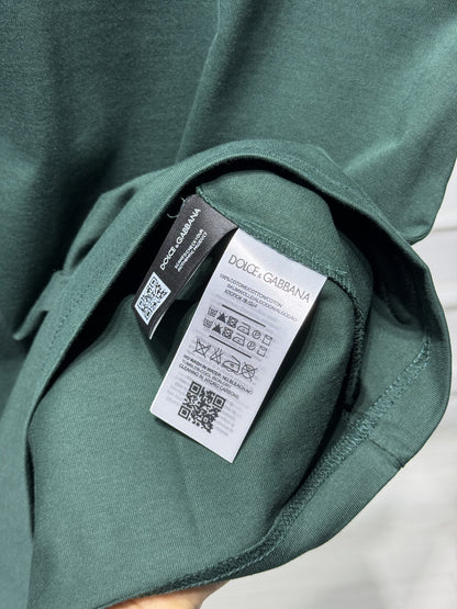 DG Embroidered Logo Dark Green Tshirt For Men