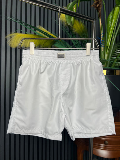 D&G Logo-plaque White Swim Short For Men