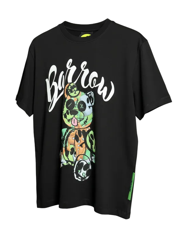 Barrow Logo Printed Black Tshirt For Men