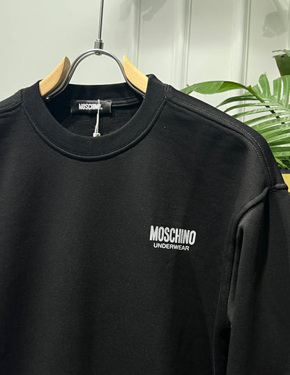 Logo Printed Black Sweatshirt for Men