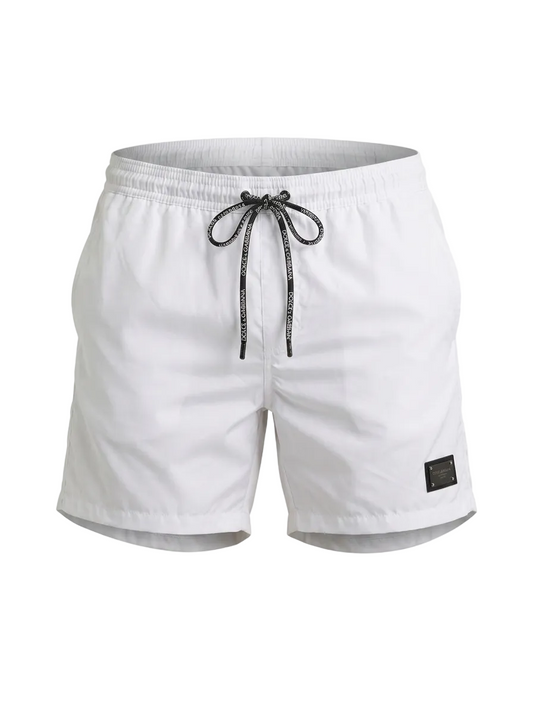 D&G Branded Tag White Swim Short For Men
