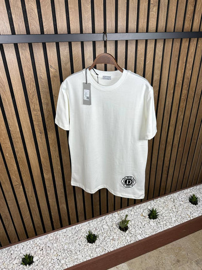 Back Logo Printed Offwhite Tshirt For Men