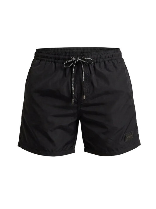 D&G Branded Tag Black Swim Short For Men