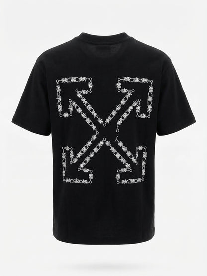 Chain Arrow Black Tshirt For Men