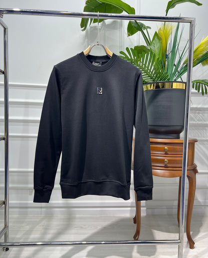 FF metal logo black sweatshirt for men