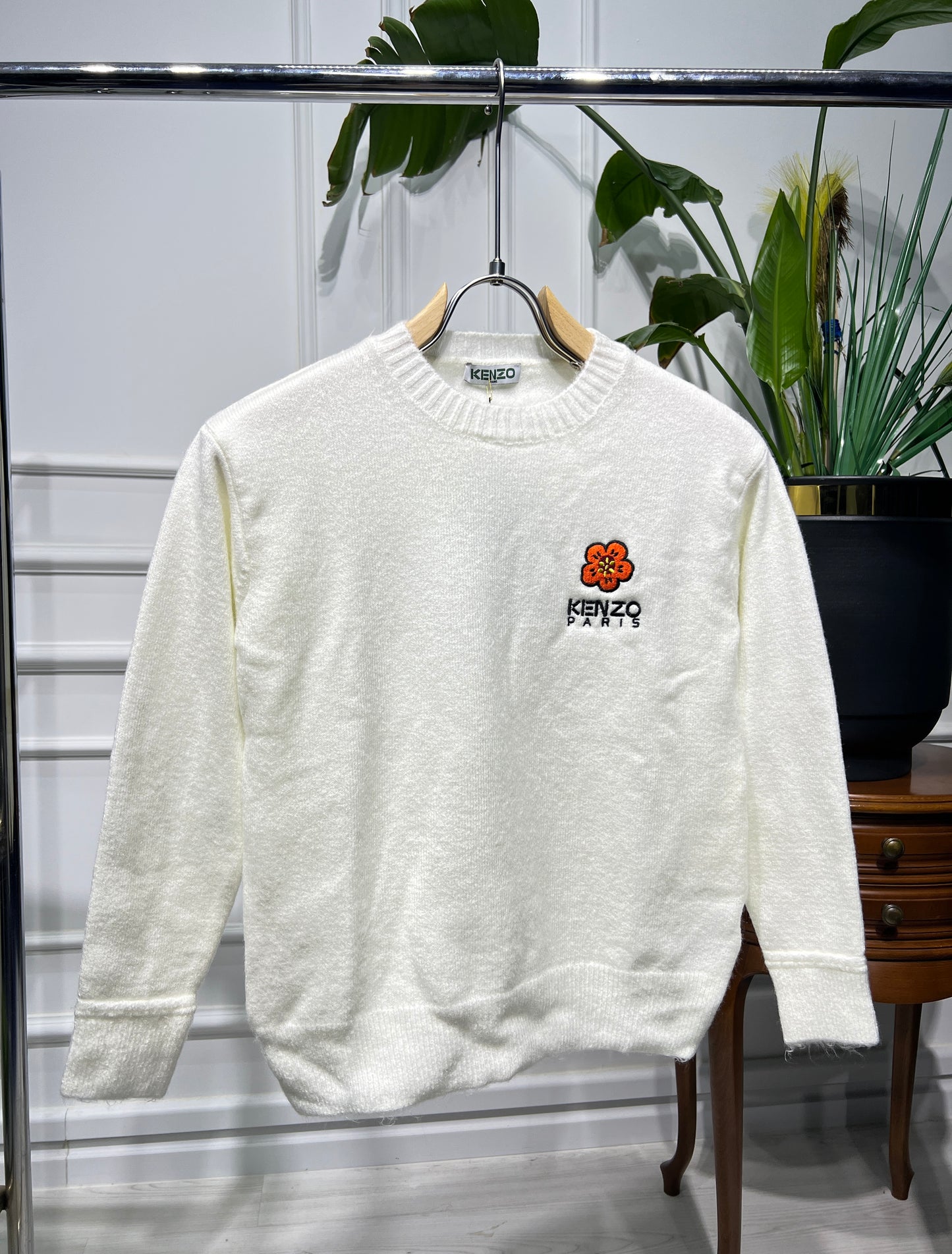 ' Boke Flower ' Offwhite Pullover for Women