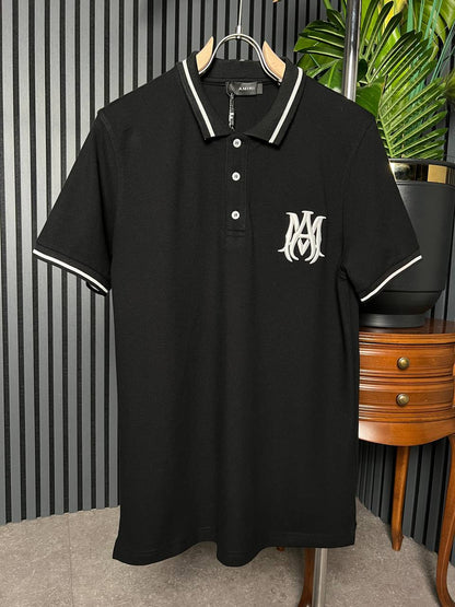 AMIRI Embroidered Logo Polo Tshirt For Men