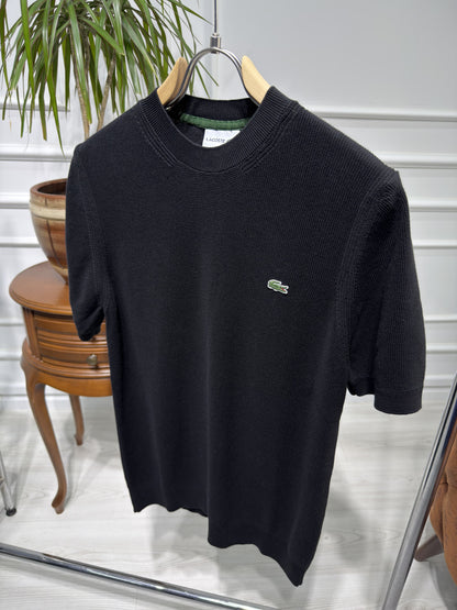 Lacoste Black Knitted Tshirt For Men