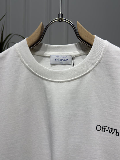 Metal Arrow printed Logo White Tshirt For Men