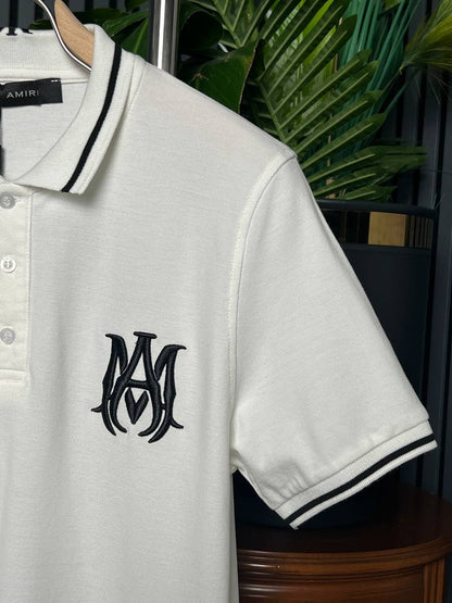 AMIRI Embroidered Logo Polo Tshirt For Men