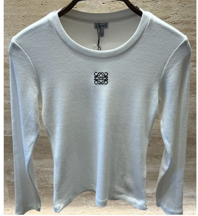 Loewe Long Sleeves White Top For Women